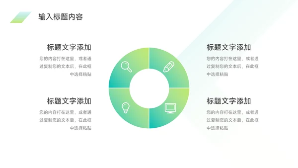 绿色渐变金融行业工作汇报PPT模板