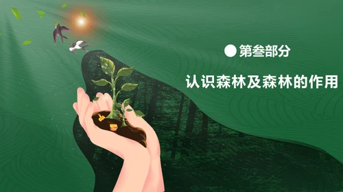 植树节认识森林保护森林主题教育通用PPT模板