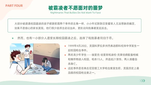 清新简约风大学校园欺凌主题班会拒绝校园霸凌共建和谐校园PPT