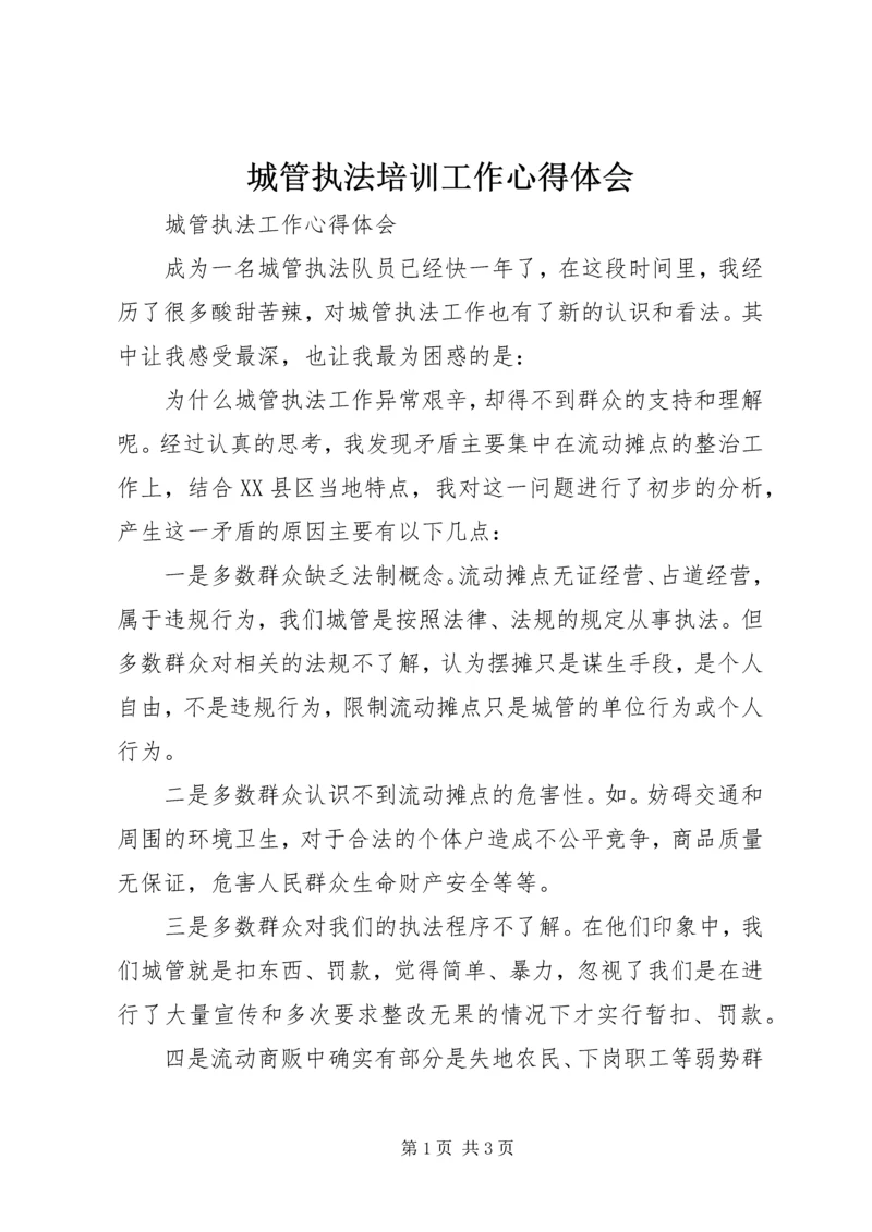 城管执法培训工作心得体会 (2).docx