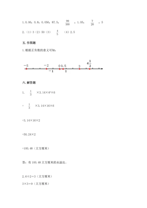 小学数学试卷六年级下册期末测试卷附答案（典型题）.docx