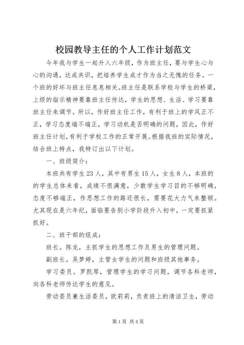 校园教导主任的个人工作计划范文.docx