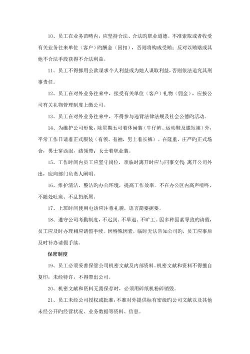 知名公司员工标准手册.docx