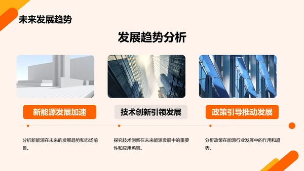 橙色商务现代能源行业研究报告PPT模板