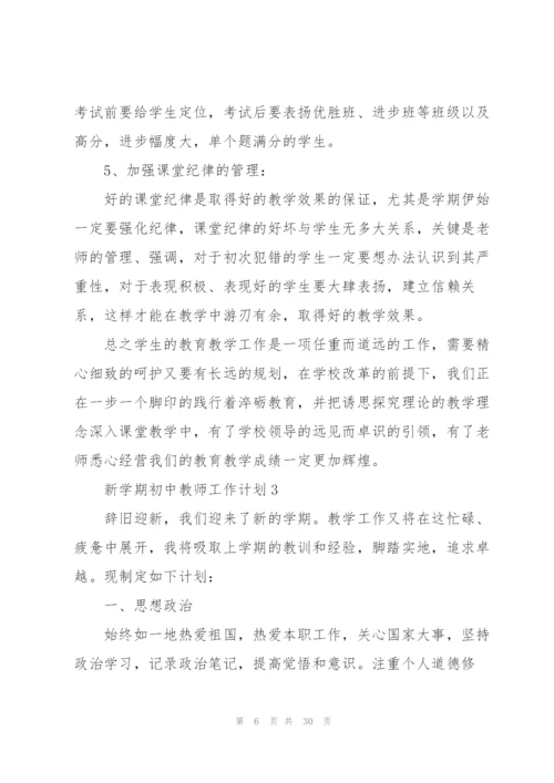 新学期初中教师工作计划10篇.docx