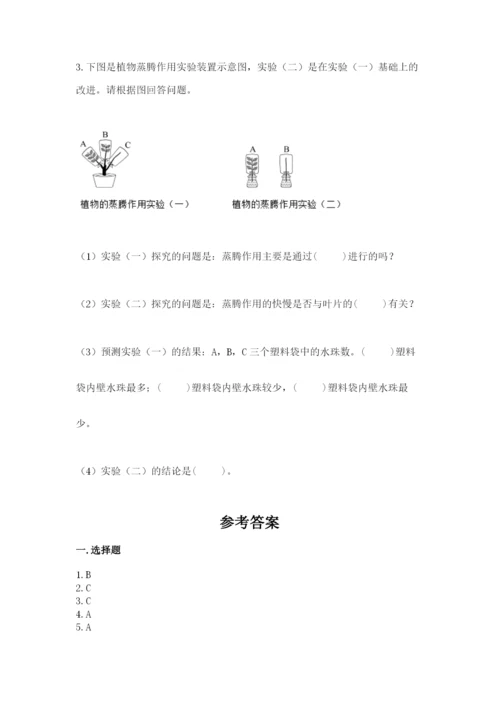 教科版四年级下册科学第一单元《植物的生长变化》测试卷（夺冠）.docx