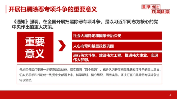 重拳出击打黑除恶教学汇报PPT课件