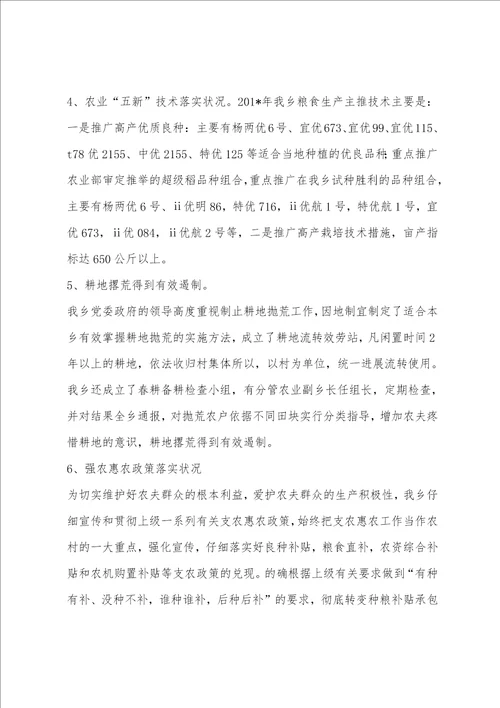 乡镇春耕备耕工作汇报