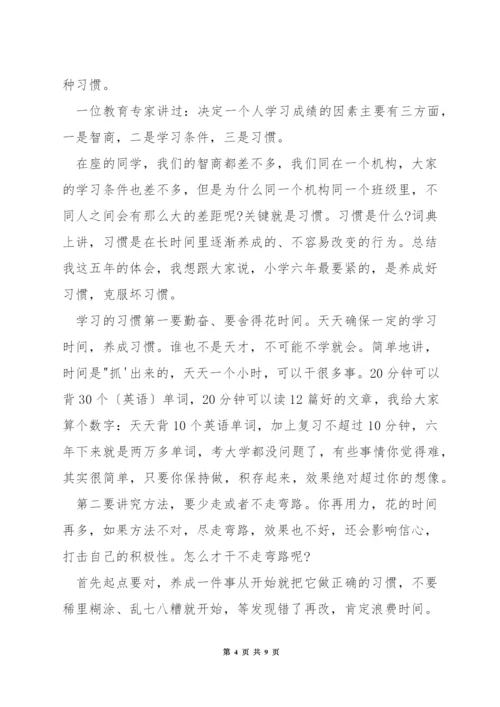 小学生养成好习惯演讲稿.docx