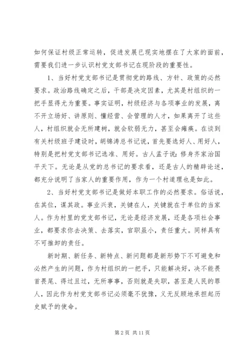 当好村党支部书记努力破解发展难题.docx