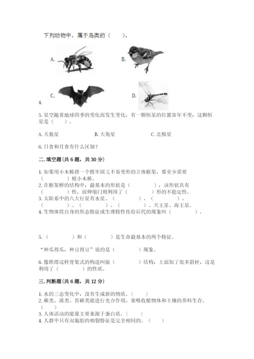 教科版科学六年级下册期末测试卷精品【达标题】.docx