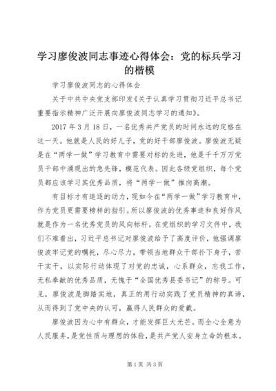 学习廖俊波同志事迹心得体会：党的标兵学习的楷模 (4).docx