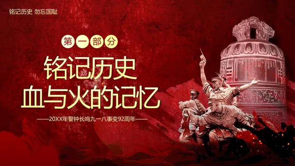 九一八事变勿忘九一八勿忘国耻918PPT课件