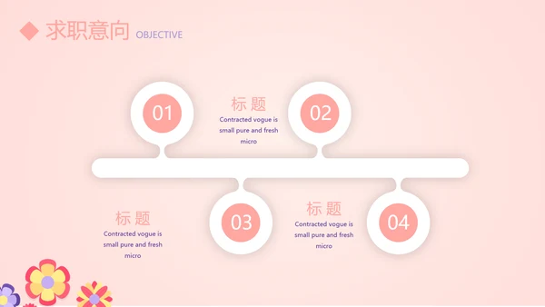 粉色简约个人简历自我介绍动态PPT模板
