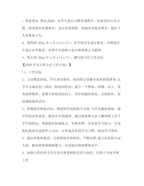 精编之年实习班主任工作计划范文.docx