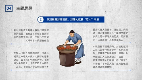 蓝色简约复古呐喊读书分享PPT