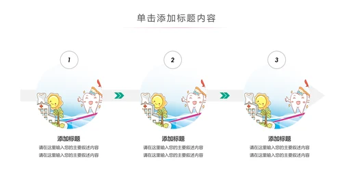 儿童牙科牙医爱护牙齿口腔护理PPT模板