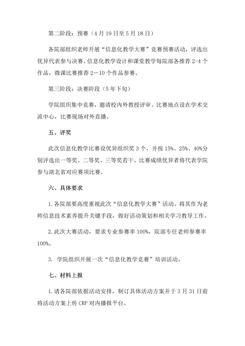 仙桃职业学院信息化教学大赛专项方案.docx