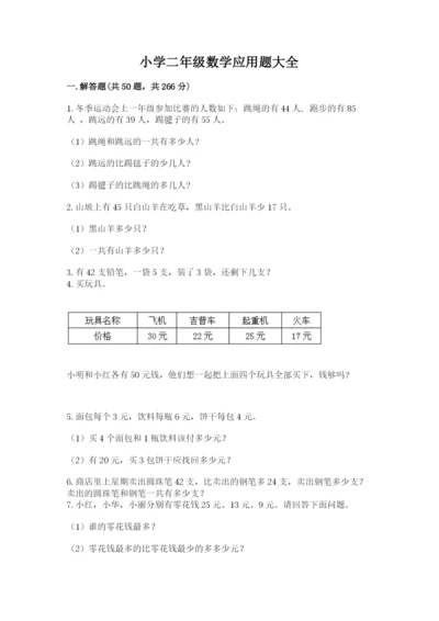 小学二年级数学应用题大全及参考答案【典型题】.docx