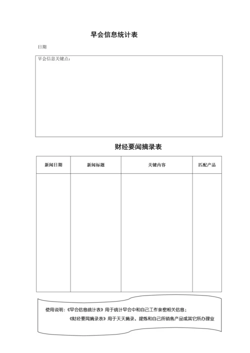 客户经理每日统一标准化工作作业流程.docx