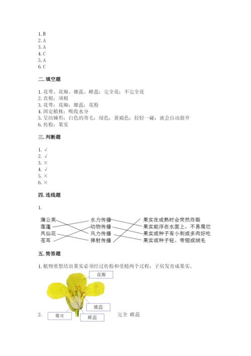 教科版科学四年级下册第一单元《植物的生长变化》测试卷精品（模拟题）.docx