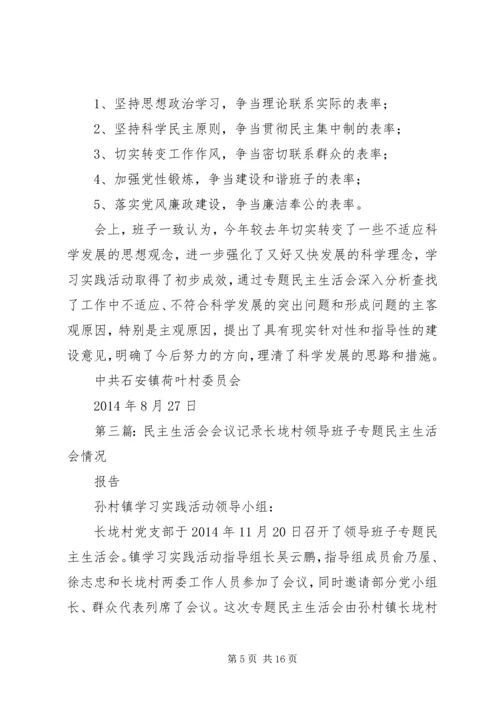 专题民主生活会会议记录.docx