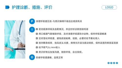 蓝色简约高血压脑出血护理查房PPT模板宣传PPT动态PPT