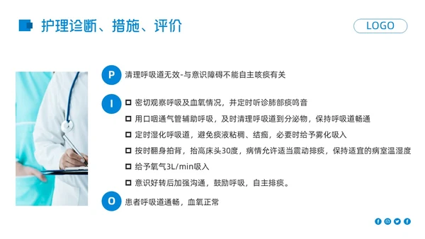 蓝色简约高血压脑出血护理查房PPT模板宣传PPT动态PPT