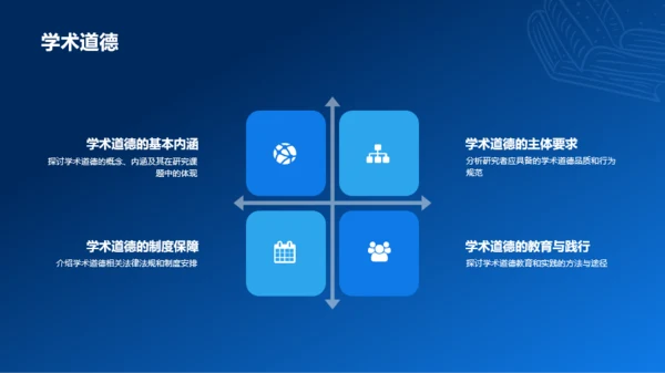 蓝色渐变研究课题开题报告PPT模板