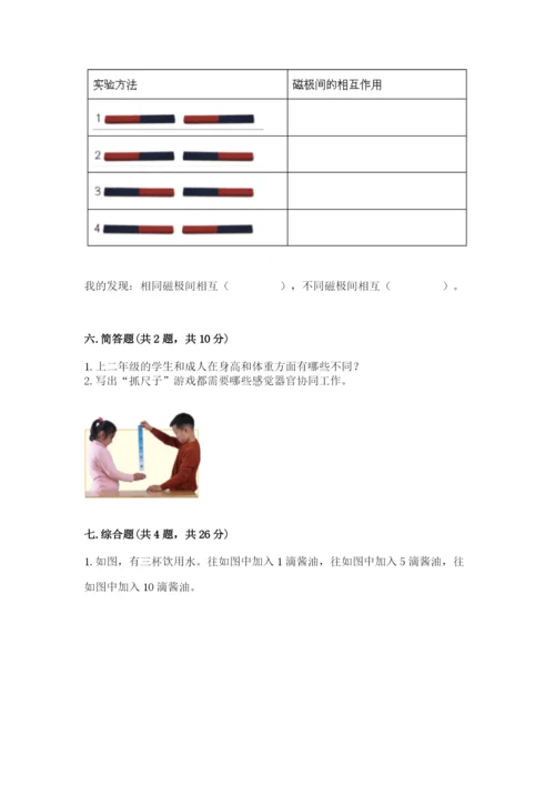 教科版二年级下册科学知识点期末测试卷及参考答案（能力提升）.docx