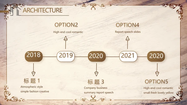 木纹风格室内设计方案汇报工作总结PPT动态