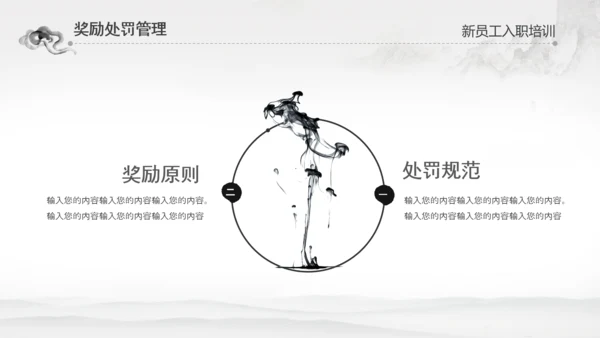 水墨企业公司新员工入职培训动态PPT模板