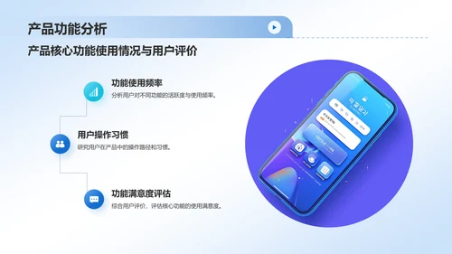 蓝色简约风互联网行业数据可视化报告PPT模板