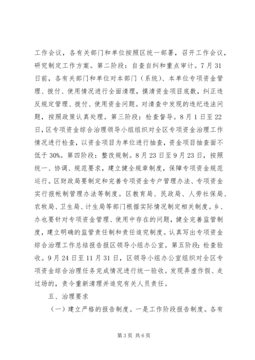 资金综合治理工作实施方案.docx