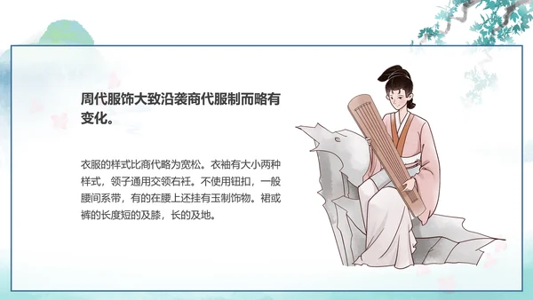 中国传统服饰历史演变过程汉服PPT模板