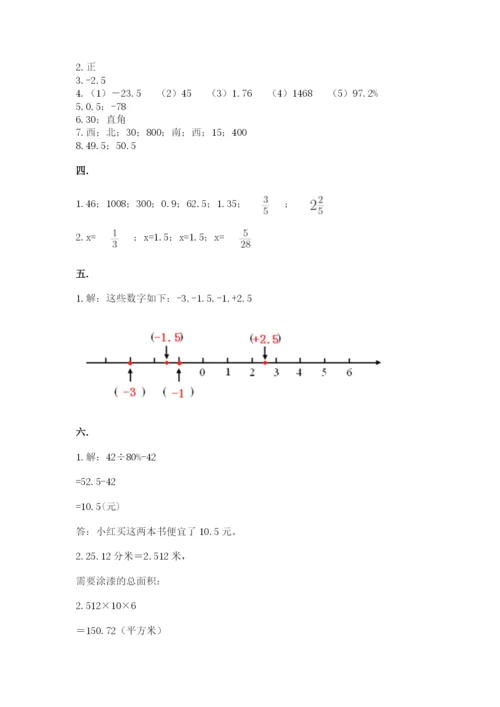 小升初数学综合模拟试卷【精练】.docx