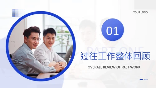 蓝色商务风述职报告PPT