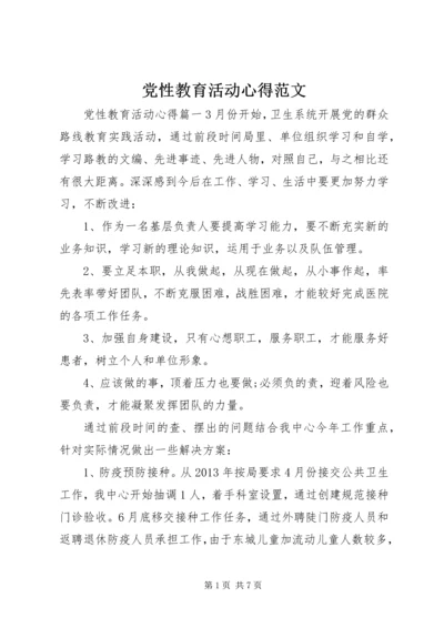 党性教育活动心得范文.docx