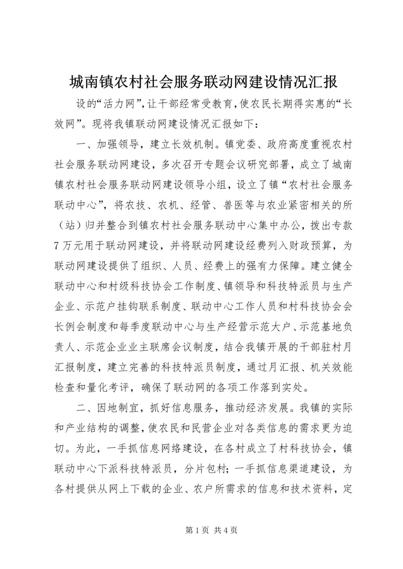 城南镇农村社会服务联动网建设情况汇报 (12).docx