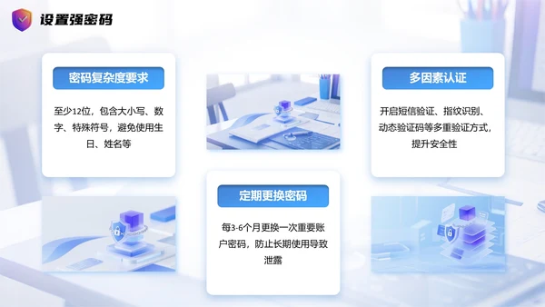 浅蓝色简约风网络安全宣传周科普讲座PPT模板