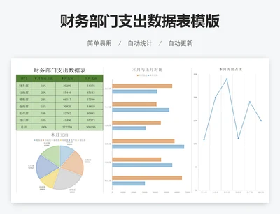 财务部门支出数据表模版