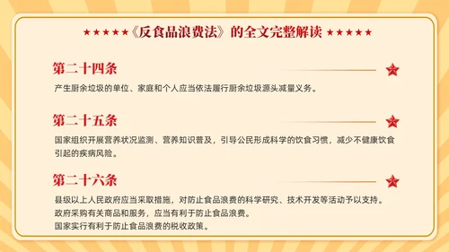 中华人民共和国反食品浪费法学习课件PPT党建