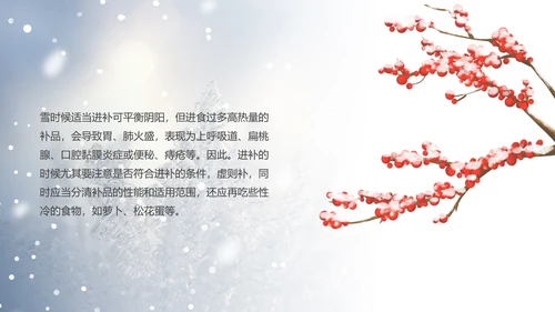 蓝色小清新小雪节气PPT模板
