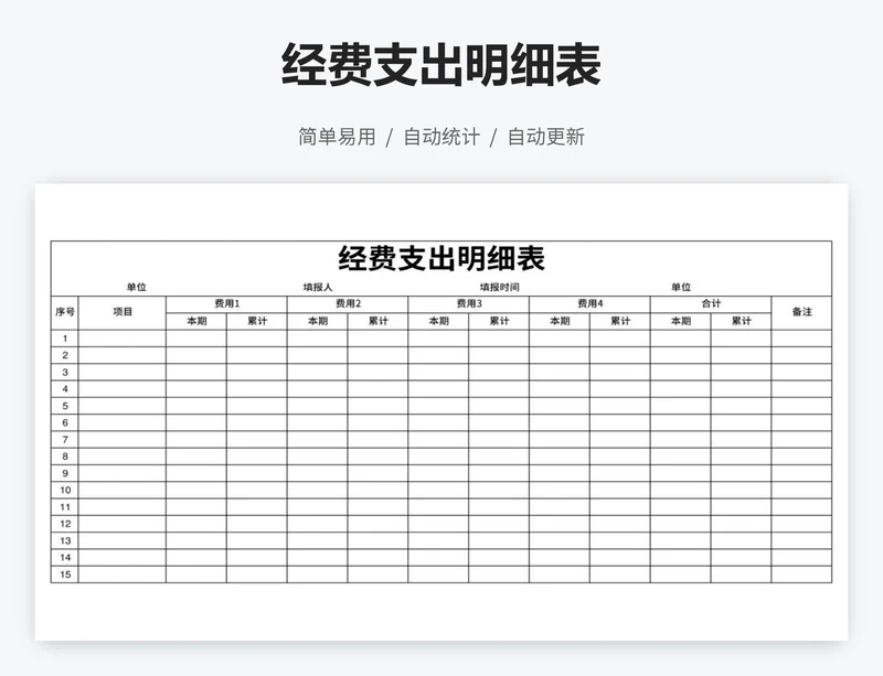 经费支出明细表