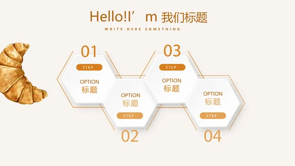 手绘面包年年终总结动态PPT