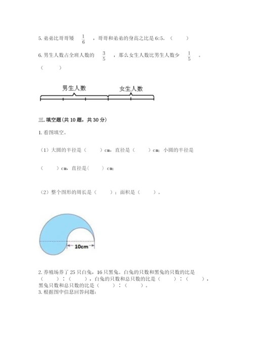 人教版六年级上册数学期末测试卷及答案【精选题】.docx