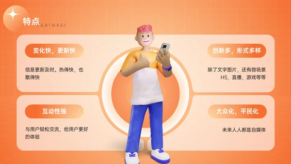 新媒体与自媒体运营通用PPT模板