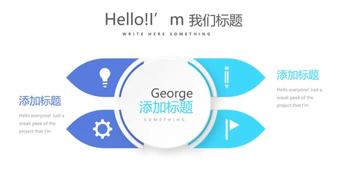 蓝色清新公司产品简介宣传通用PPT动态模板