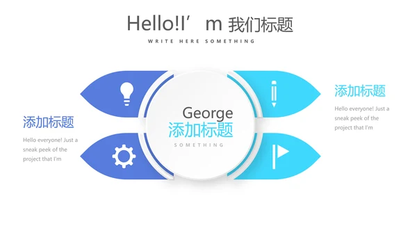 蓝色清新公司产品简介宣传通用PPT动态模板