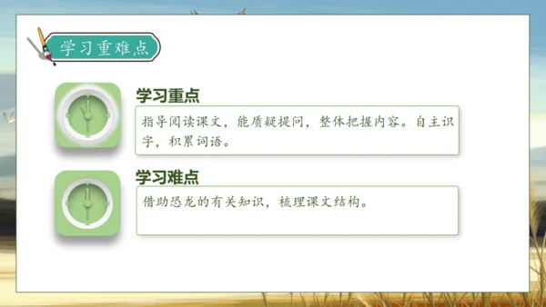 【核心素养】部编版语文四年级下册-6.飞向蓝天的恐龙 第1课时（课件）